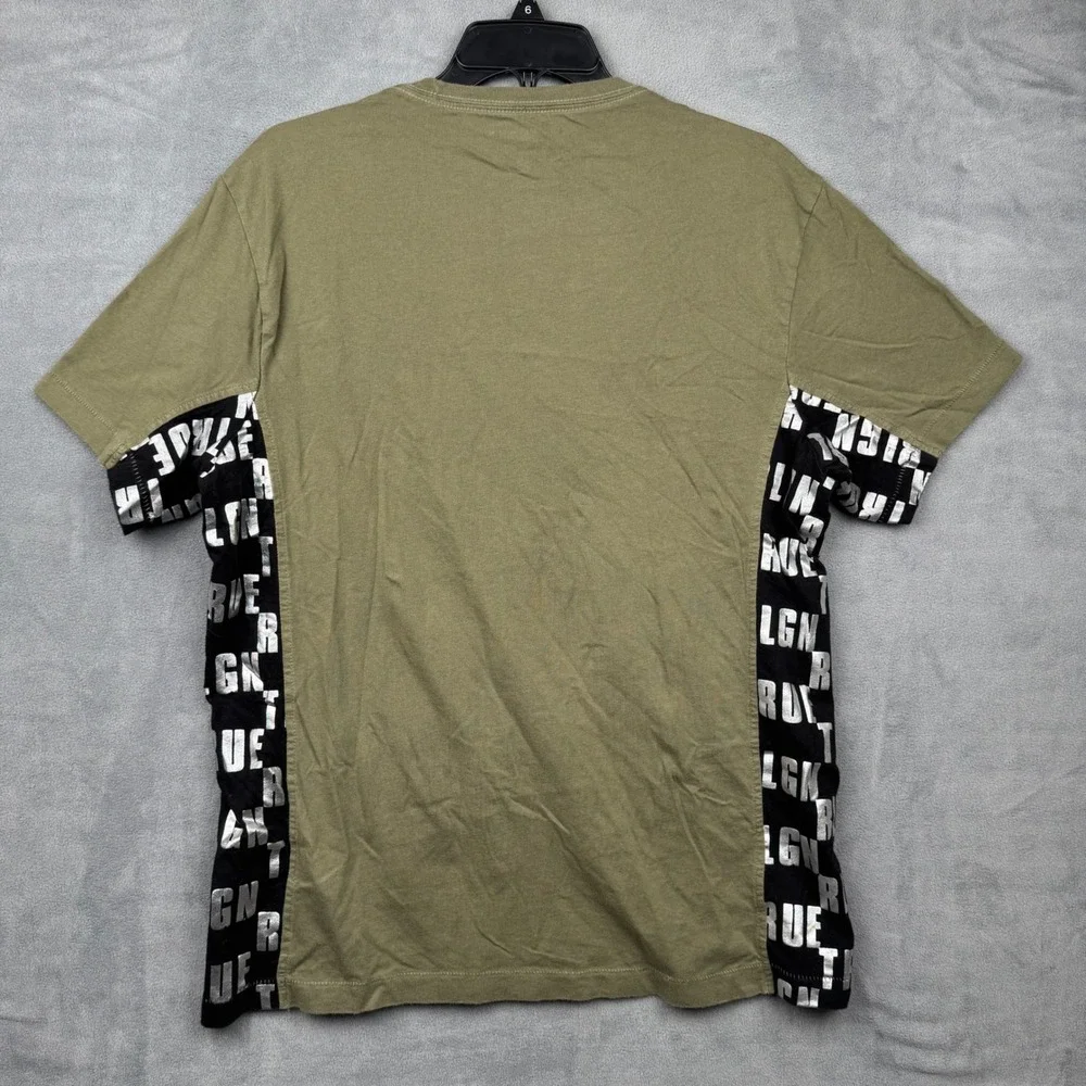 True Religion World Tour Graphic T Shirt Olive Green Mens‎ Size L